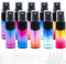 BENECREAT 10 Pack 5ml Flacon pulvérisateur en verre de couleur dégradé avec bouchon anti poussière Mini atomiseurs à brume fine avec compte gouttes 10PCS et trémies 4PCS pour distributeur de parfum
