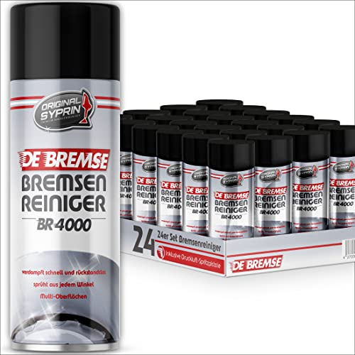 SYPRIN Original Bremsenreiniger eignet Sich für alle Arten von PKW & LKW- Scheibenbremsen, Ketten, Motorradbremsen mit intensiver Power & schneller Verdunstungsformel 500ml im 24er Packung