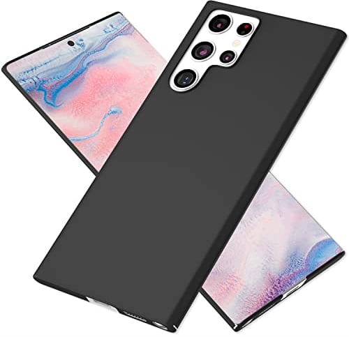 NALIA Ultra-Fina Cubierta Compatible con Samsung Galaxy S22 Ultra Funda, Anti-Huellas Sedoso Mate Antideslizante Extra-Ligera 0,5mm Delgado, Carcasa Protectora Rígida Hardcase Cover, Color:Negro