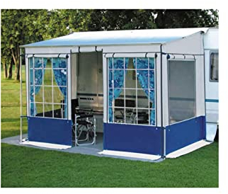 Reimo Tent Technology Villa Store - Tienda de campaña para toldo (longitud: 5/5,5/6 m, altura: 225-245 cm, paneles frontales y laterales, juego completo de 6 m)