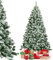 COSTWAY Arbre de Noël Enneigé, Arbre de Noël Artificiel 230CM avec 1346 Branches Aiguilles en PVC, Support Métallique Solide et Pliable pour Fête Familiale, Bureau, Magasin (230CM)