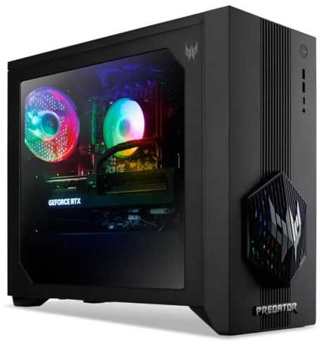 Acer Predator PO3-665 Gaming Desktop PC (Intel Core i7-14700F CPU | 16GB DDR4 RAM | 1TB NVMe SSD | NVIDIA GeForce RTX 5070 Graphics | Windows 11 | Wi-Fi 6E | RGB Lighting) - Black