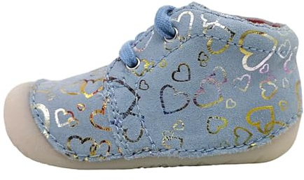 Richter Kinderschuhe Mädchen Halbschuhe Schnürer Lauflernschuh Blau, Schuhgröße:18 EU