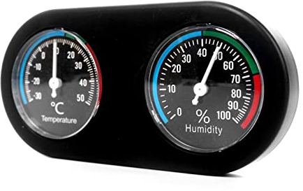 Holzsammlung 2 in 1 Reptile Terrarium Tank Temperatur-Hygrometer, für Reptilien Terrarium Eidechsenschildkröte Spinnenchamäleon