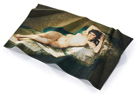 Musearta Unisex Strandhandtuch mit dem Motiv La Maja Desnuda des Künstlers Francisco de Goya aus Baumwolle in der Größe 90x150 cm, BT-FG-MD-V424230