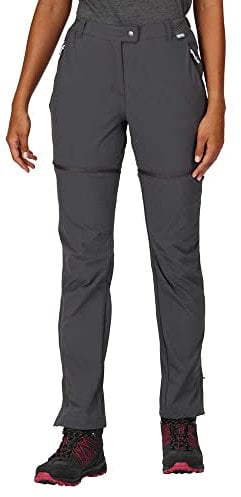 Regatta Women's Mountain Zip Off Walking Trousers Pantalons, Seal Grey, 46 Femme