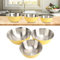 Stainless Steel Mixing Bowl Set of 3, Metal Mixing Bowls for Baking, Prepping, Cooking and Serving Food(Yellow)