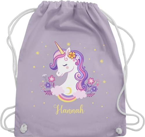 Turnbeutel Rucksack - Einhorn Geschenk Einhörner I Unicorn - Unisize - Pastell Lila - personalisierte geschenke mädchen einhornrucksack unicorns with beutel wechselbeutel kita kinderturnbeutel