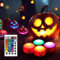 FHzytg 4 PCS Halloween Kürbis Lichter 16 Farben, Jack O Lantern LED Licht mit Fernbedienung, Timer Lichter für Kürbisse, Batteriebetriebenes, Flammenlose Kerzen für Kürbisdekoration Halloween Party