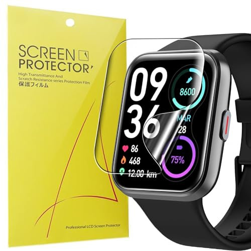 Blueshaweu Pellicola protettiva compatibile con Tensky Smartwatch 1.8 ID208 Plus, [3 pezzi] HD trasparente pellicola protettiva flessibile in TPU per Tensky ID208 Plus/Quican IDW208 Plus Smartwatch