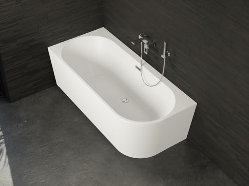 SPALINA Baignoire Semi-îlot Murale Capri 160 Gauche L. 160 x l. 76 cm, by