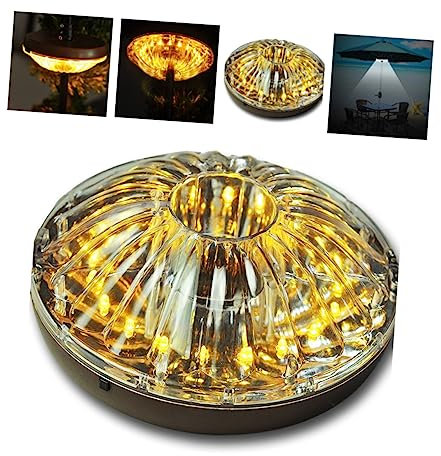 Veemoon Lampe Parapluie De Camping Légère Sans Fil À 20 Led Chaud Sans Batterie Pour Camping Barbecue Et Événements En Plein Air