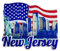 MUYU Craft New Jersey USA Fridge Magnet Travel Souvenir 3D Refrigerator Decoration Magnetic Sticker Resin Craft Collection