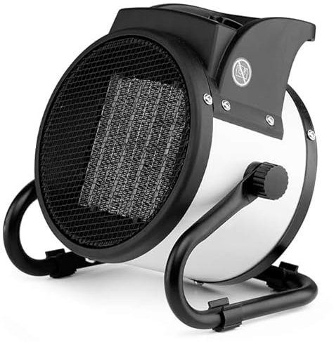 Suinga Calefactor Cerámico Industrial con función ventilador, 2000 W, Color Blanco.