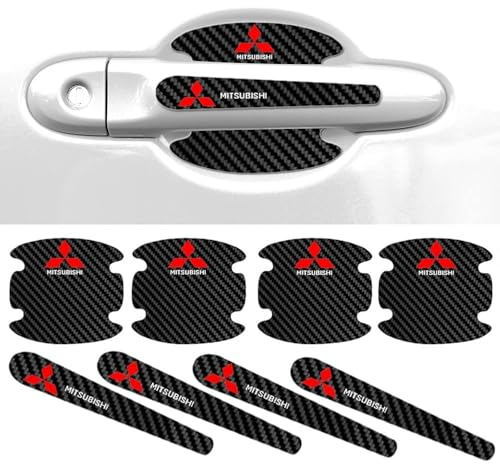 BEDPET 8 Stück Autotürgriff-Aufkleber, für Mitsubishi Outlander 2007-2023 Autotür Griffe Schutz Auto Türgriff Schutzfolie
