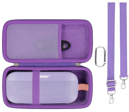 Estuche rígido de Transporte Khanka Compatible con Bose SoundLink Flex 2.ª Gen/Altavoz portátil Bluetooth Bose SoundLink Flex, Color Lila frío, Solo Estuche