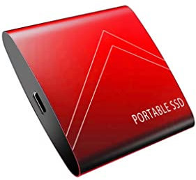 Typc-C Portable SSD Pattern 4To 2To Externe SSD 1TB 500Go Mobile Solid State Drive USB 3.1 Externe SSD (Color : Rot, Size : 4To)