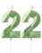 Grüne Kerzen zum 22th Geburtstag, 3D Grüne Zahl 22 Kerze für Kuchen, Junge Mädchen 22th Geburtstag Dekorationen, Grüne Kuchendekorationen, Grüne Kerze Kuchen für Geburtstagsfeier Hochzeitstag