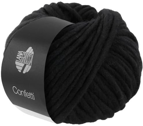 LANA GROSSA Confetti | Fingerdickes Merino-Dochtgarn mit Sprenkeldruck | Handstrickgarn aus 100% Schurwolle (Merino) | 100g Wolle zum Stricken & Häkeln | 50m Garn FB 108