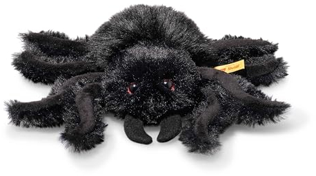 Steiff Kuscheltier Cobweb Spinne, Süßes Stofftier, Kinder, Jungen & Mädchen, Friends, Plüschtier 14 cm, Klein, Schwarz, 061721