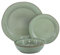 WeHome - Servizio Piatti 6 Persone, Set 18 Pezzi, Colorati Ceramica Modello Rita, Moderni 3 Misure, Lavabile In Lavastoviglie, Compatibile Con Forno A Microonde (Verde)