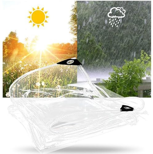 Transparente Plane, Strapazierfähig, Staubdicht, Regendicht, Winddicht, Abdecktuch, Transparente Balkonplane Aus Weichem Glas/1.6 * 1.6M