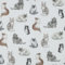 Keine Meterware, Stoffe zum Nähen, Stoff für Kinder, 100% Baumwolle: 0,5m Baumwollstoff mit Tiere - mit niedliche Katzen in grau und braun