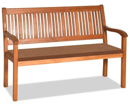 Orumrud 3CM Dicke Bankauflage Bankkissen mit Abnehmbarem Bezug,80x40x3cm rutschfeste Sitzkissen Sitzauflage Bank Sitzpolster Bankpolster Waschbare Stuhlkissen Gartenbank,Braun