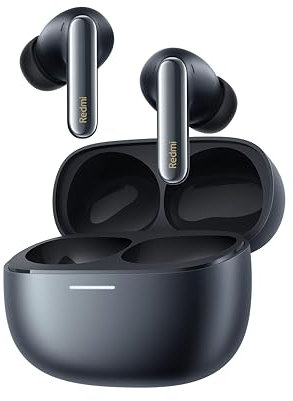 Xiaomi Redmi Buds 6 Pro, Cuffie Bluetooth, Audio dimensionale con tracking del movimento della testa, Hi-Res Audio, Cancellazione attiva del rumore, Comandi Touch, Bilanciamento Alti-Bassi, Nero