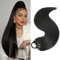 Pferdeschwanz-Extensions, 60 cm, glatt, Naturhaar, Ponytail Haarteil, Pferdeschwanz, Haarteil für Frauen, Braun und Blond (braun)
