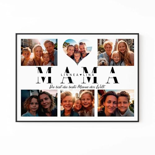 Yuweli Personalisierte Geschenke für Mama zum Muttertag | Fotogeschenk | Geschenk | Geschenke mit eigenem Foto | Muttertagsgeschenk | Poster