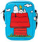 Peanuts Bag, Crossbody, The Secret of Life Snoopy and Woodstock Dog House Pose, Blue, Vegan Leather, Blau, 8.0 x 8.0