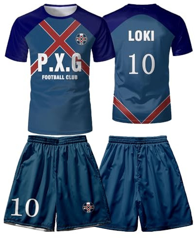 PHARCOYOU Blue Lock Anime Football T-shirt Shorts Two Piece Set Jersey Tops+Short Pants Women Men Outdoor Top Sets (A07,L)