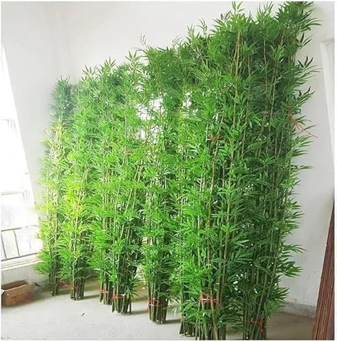 Piante di bambù artificiali con tronchi, steli e foglie di bambù - Albero di bambù finto in seta, recinzione da giardino, schermo for la privacy, decorazione fai da te for esterni e interni(5 Pack,1m/