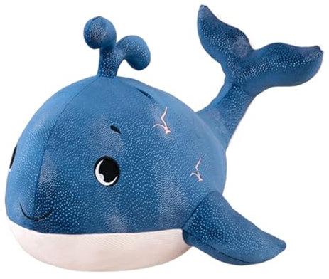Wal Hai Plüschtier Plüsch Kuscheltier,Wal Hai Plüschtier Riesen Kuscheltier Weicher Blauwal Umarmungskissen,Narwal,Niedlicher Wal Plüsch Puppe Spielzeug Kinder Geburtstag Geschenk (30cm,Wal)