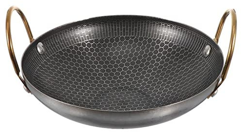 Edelstahl-Meeresfrüchte-Topf für Fondue und Ramen, Doppelohr-Kochtöpfe, dicke Wok-Pfanne, Küchen-Kochgeschirr