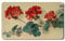 Abtropfmatten mit Vintage-Blumenmuster für Küchentheke, klassisches rotes Geranien-Design, saugfähiges Gummi-Abtropfgestell, Frühlingsküchenzubehör, Schutz, 30,5 x 50,8 cm
