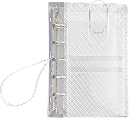 Transparenter Binder Tri-Fold Mini-Nachfüll-Notizbuchhülle