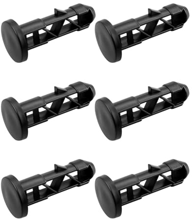 Gaomumu 6PCS Heavy Duty Wheelie Bin Lid Hinge Pins, Garbage Bin Latch, Durable Black Plastic Replacement Parts for Household, Commercial, and Outdoor Trash Bins