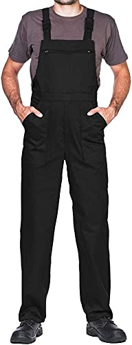 ProWear Arbeitslatzhose Herren Arbeitshose Latzhose, Schwarz, Gr.- S