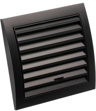 Ø 100mm Rejilla para Ventilación - Rejilla de Ventilación Regulable con Protección contra Insectos - Plástico ABS Antracita