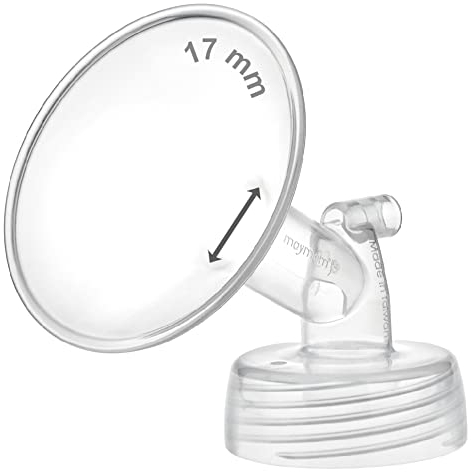 17mm Maymom Wide Neck Pump Part for Spectra S1/S2 Pumps; Incl Wide Mouth Flange; Not Original Spectra Flange; Replaces 16 mm Spectra Shield; Standard Flange