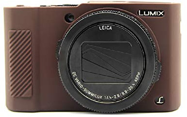 MUZIRI KINOKOO Custodia in silicone per Panasonic Lumix DMC-LX15/LX10 custodia protettiva leggera, Caff, Beauty Case