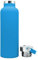 NERTHUS FIH 764 Thermoskanne Doppelwandgriff Stopper für kaltes und heißes blaues Edelstahl 750ml, BPA-frei, 18/8