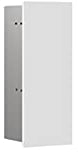 Emco Asis Pure Unterputz-Toilettenbürstengarnitur-Modul, Badezimmerschrank mit Toilettenbürste, Hochschrank mit Push to Open-Funktion und Anschlag Links, weiß matt