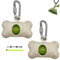 SHAOUMAN Hundekotbeutel-Spender in Knochenform Mit Auslaufsicheren Grünen Kotbeuteln für Das Gassi Gehen (Beige, 2 Halter 30 Stück)