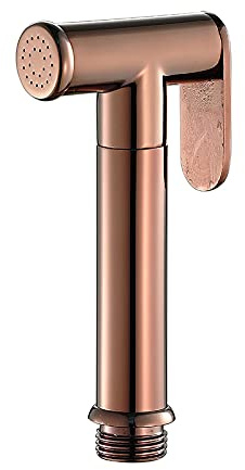 SXLSZ Bidet Handbrause, Rund Toilette Bad Bidet Wandhalterung Bidet Toilettensprüher Messing Bidet Armaturen WC, Duschkopf Bidet für Badezimmer Badreinigung,Rose Gold