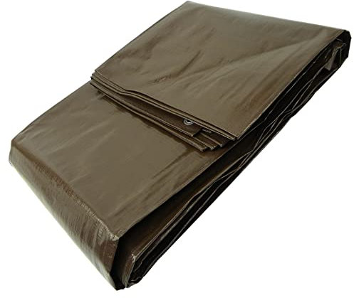GARDENIX Bâche de Protection Multi-usages Marron 200 g/m² (8 m x 10 m)
