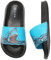 Badelatschen Kinder Sommer Hausschuhe Badeschlappen Jungen Mädchen rutschfeste Dusch Badeschuhe Strand Sandalen(Blauer Hai 32/33EU)