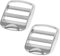 Bar buckle, 2 pieces, 25 mm wide, made of metal, in silver colours, for straps up to 25 mm wide, ladder buckle for threading, replacement bar clip, backpack repair set, rucksack fastener